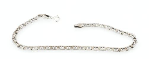 Ezüst(Ag) pálcikás karkötő, jelzett, h: 20 cm, nettó: 4,8 g