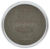 1996. 2000Ft Ag "Honfoglalás 1100. évfordulója" sérült dísztokban, tanúsítvánnyal T:PP
Ad...