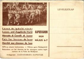 Kaposvár, Luxus és igásló vásár 1939. május 6-7. Gazdakamara rendezése (Rb)