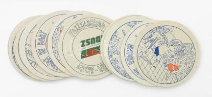 12 darab Ibusz söralátét, d: 10 cm