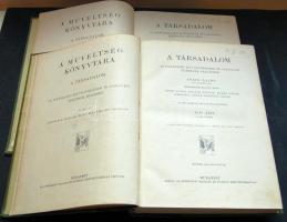 1910 Szerk: Stein Lajos: A műveltség könyvtára: A Társadalom I.-II. kötet, 707 oldal képekkel + térképekkel. Athenaeum nyomda, Kiadói aranyozott félbőr kötésben kiváló állapotban