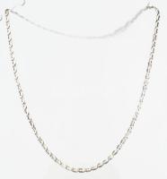 Ezüst(Ag) fantáziamintás áttört nyaklánc, jelzett, h: 42 cm, nettó: 6,2 g