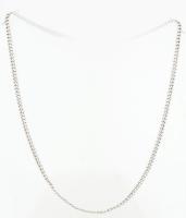 Ezüst(Ag) dupla soros golyós nyaklánc, jelzett, h: 46 cm, nettó: 8,4 g