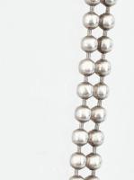 Ezüst(Ag) dupla soros golyós nyaklánc, jelzett, h: 46 cm, nettó: 8,4 g