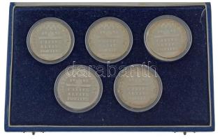 Papp László (1947-) 1992. "Barcelonai Olimpia - Magyar Csapat" teljes sor, (5xklf) Ag emlé...