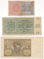 Német Harmadik Birodalom / Cseh-Morva Protektorátus 1940. 1K + Lengyelország / Német megszállás 1940...