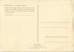 1953 Salami Hongrois / Pick Pixalam. Magyar szalámigyár francia reklámlapja / Hungarian salami facto...