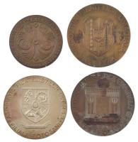 Románia 1984-1986. "Filatéliai kiállítás" kétoldalas bronz emlékérem tétel (4xklf, 60mm és...