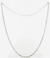Ezüst(Ag) csigaszemes nyaklánc, jelzett, h: 51 cm, nettó: 9,9 g