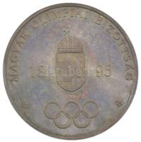 1998. "Magyar Olimpiai Bizottság 1895 / For the Olympic Movement - Hungary" jelzetlen Ag emlékérem eredeti dísztokban (79,51g/0.925/60mm) T:AU (PP) patina