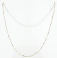 Ezüst(Ag) csavart walles nyaklánc, jelzett, h: 51 cm, nettó: 6,1 g