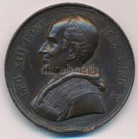 Vatikán 1888. XIII. Leó kétoldalas bronz emlékérem. Szign.: Bianchi (43mm) T:VF durva ph. Vatican 1888. Leo XIII Pont. Max. An. X two-sided bronze commemorative medallion. Sign.: Bianchi (43mm) C:VF hard edge error