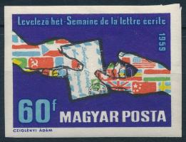 1959 Levelező hét (II.) vágott bélyeg