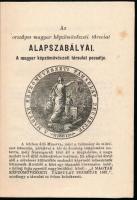 1868 Az Országos Magyar Képzőművészeti Társulat alapszabályai. 16p. Művészettörténeti dokumentum. Szép állapotban