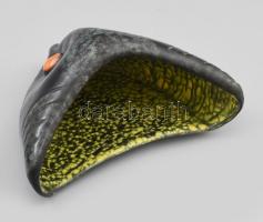 Állatfej alakos Iparművészeti Vállalat fali kaspó, címkével jelölt, 19x19x10 cm