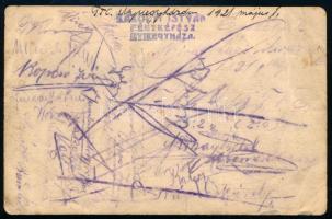 Az FTC tagjai Nyíregyházán, aláírt fotólap