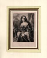 cca 1850 10 db portré híres történelmi személyekről (Maria Stuart, Don Carlos, stb.), acélmetszet, p...