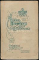 cca 1900 Úr portréja, keményhátú kabinetfotó, bukaresti műteremből (Atelier High-Life Fost. G. Waber...