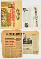 4 darab régebbi német és amerikai újság