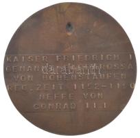 Németország DN II. Frigyes pecsétje alapján készült bronz emlékérem (87mm) T:XF
Germany ND II. Bron...