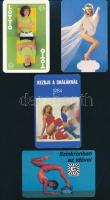 1971-1989 10 db nőket ábrázoló kártyanaptár