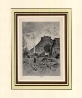 cca 1880-1900 Történelmi magyar várak, városrészletek és kastélyok, össz. 4 db: Szegedi vár, Betléri...