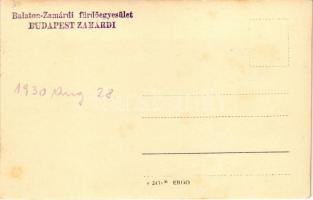 1930 Zamárdi, Balatonzamárdi; Római katolikus kápolna, belső, photo. Balaton-Zamárdi fürdőegyesület ...