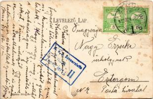 1916 Hévíz-gyógyfürdő, György lak + "K. u. k. Zensurstette" (fl)