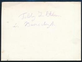 cca 1930 A fiatal Tildy Zoltán és Bereczky Albert díszköpenyben, fotó (későbbi előhívás), a hátoldal...