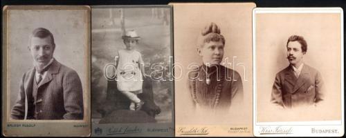 cca 1890-1910 Vegyes fotó tétel, nagyrészt budapesti műtermek fotói (11 db), de közte 1 db pécsi és ...