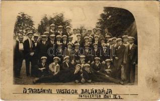 1921 Tata, A Tatabányai Vasasok Dalárdája Tatakerten szeptember 4-én. photo (fa)