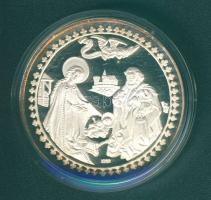 NSZK 1982. "Boldog karácsonyt!" Ag 20,1g emlékérem eredeti díszdobozban T:PP