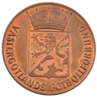 Svédország 1990. Västergötland Labdarúgó Szövetség kétoldalas bronz emlékérem (42mm) T:1- Sweden 1990. Västergötland Football Association two-sided bronze commemorative medallion (42mm) C:AU