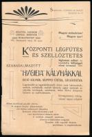 cca 1900 Központi légfűtés és szellőztetés Hygieia kályhával. Képes katalógus 38 p Hajtva
