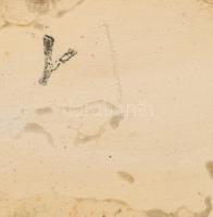 Art deco stílusú lilás színezésű váza, jelzés nélkül, hibátlan, m: 26,5 cm