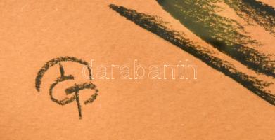 MCP jelzéssel: Portré. Ceruza, papír. Üvegezett fakeretben. 43x30 cm