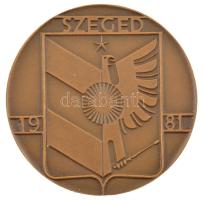 1981. "Huszonötödik Nemzetközi Maratoni Verseny / Szeged 1981" kétoldalas, bronz futósport...