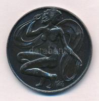 Tóth Sándor (1933-2019) 1980. "Nyíregyházi Sporthetek 1980 május" kétoldalas ezüstpatinázo...