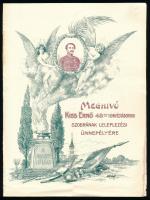 1948 Meghívó Kiss Ernő 48-as honvédtábornok szobrának leleplezési ünnepélyére. Aradi vértanú 2 p hajtva + meghívó betétlap Nagybecskerek