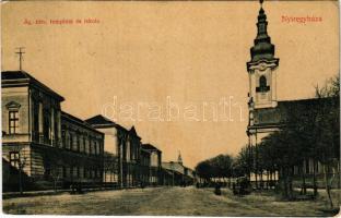 1913 Nyíregyháza, Ágostai hitvallású templom és iskola. Piringer János utóda kiadása (EK)
