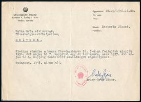 1942-1956 Sulán Béla (1916-1968) nyelvész, egyetemi tanár részére szóló iratok: 3 db Közoktatásügyi ...