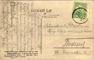 Tihany, kilátás a visszhangadó dombra. Mérei Ignác kiadása (fa)