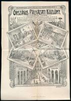 cca 1890 Országos pályázati közlöny hirdetés feladására szolgáló nyomtatvány. 20x30 cm