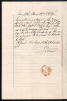 1906 Bp., közjegyzői okirat, ingatlan adásvételi szerződés, 2 x 1K 50f okmánybélyeggel