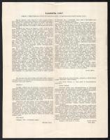 1907 gr. Kreith Géza 1848-as ereklyegyűjteménye és Kossuth múzeum elzárt termeinek fényképe és a nyilvánosság előtt való megnyitásukról szóló cikkek egy röplapon 20x30 cm