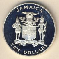 Jamaica 1982. 10$ Ag "Labdarúgó VB" T:PP
