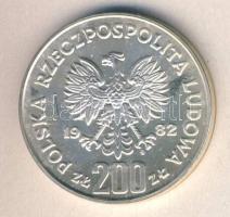 Lengyelország 1982. 200Zl Ag "Labdarúgó VB" T:PP