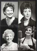 cca 1960-1970 Magyar színésznők portréi, 7 db sajtófotó, 18×13 cm