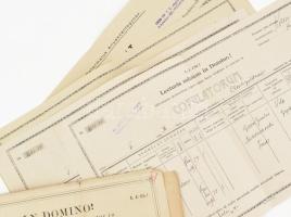 1876-1941 Erdélyi anyakönyvi kivonatok (Kolozsvár, Mócs), 8 db, vegyes állapotban + 1941 Bp., Nagy B...