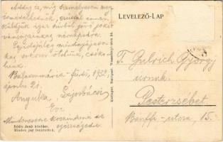 Balatonmária-fürdő, Vitéz Sólyomváry-Schnetzer villa, Fő utca részlet, húscsarnok, Bódis Jenő üzlete...